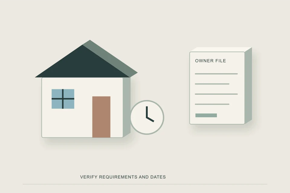 Conceptual illustration of owner property file inspection date and proposed service replacement