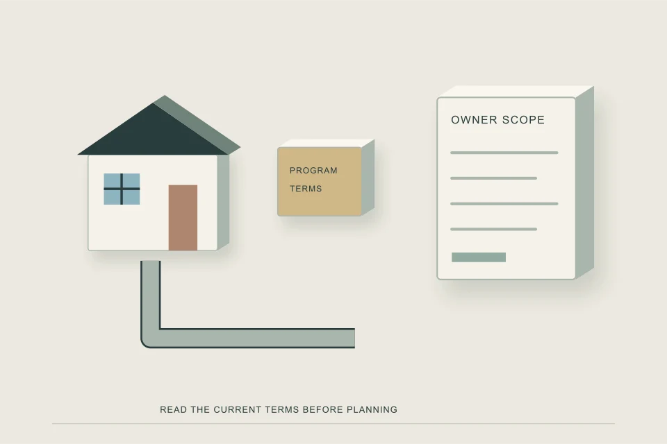 Conceptual illustration of property address record old service specimen and payment scope