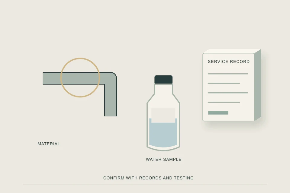 Conceptual illustration of older grey service specimen with laboratory sample and record
